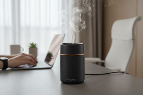 Schwarzer Diffusor im modernen Setting